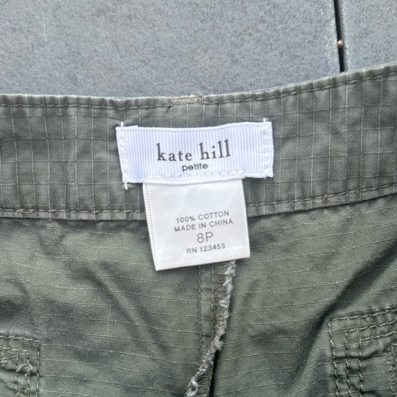 Kate Hill Khaki Green Shorts Sz 8P - Picture 3 of 3